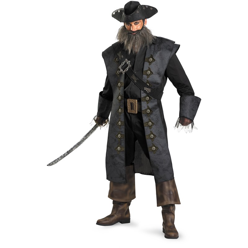 Pirates Of The Caribbean   Black Beard Deluxe Adult Costume for the 2022 Costume season.