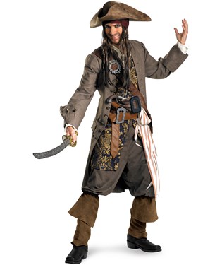 Pirates Of The Caribbean - Captain Jack Sparrow Theatrical Adult Costume