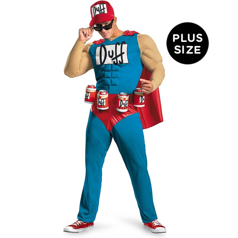 The Simpsons   Duffman Classic Muscle Adult Costume for the 2022 Costume season.