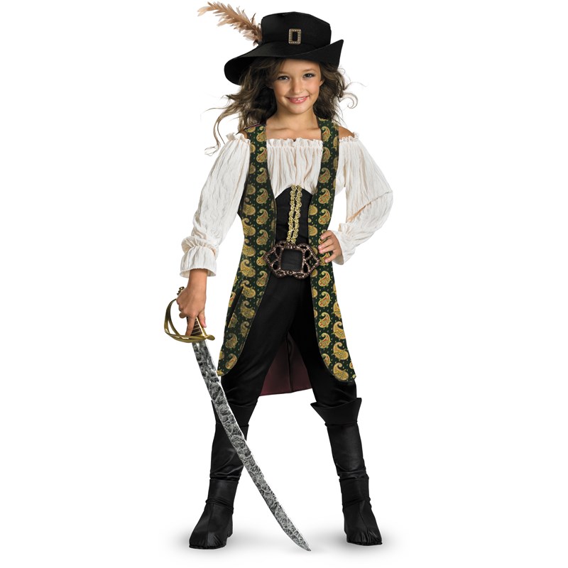 Pirates of the Caribbean 4 On Stranger Tides   Angelica Deluxe Child Costume for the 2022 Costume season.