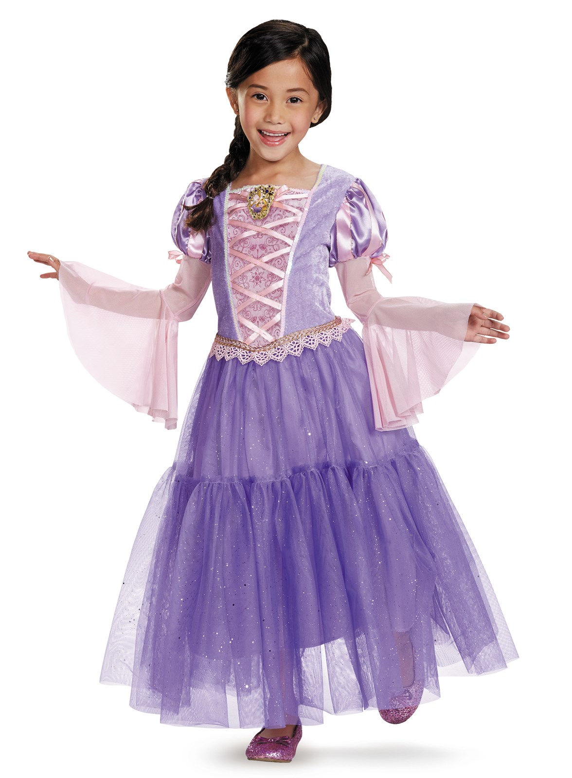 Tangled - Rapunzel Lam&eacute; Deluxe Toddler / Child Costume
