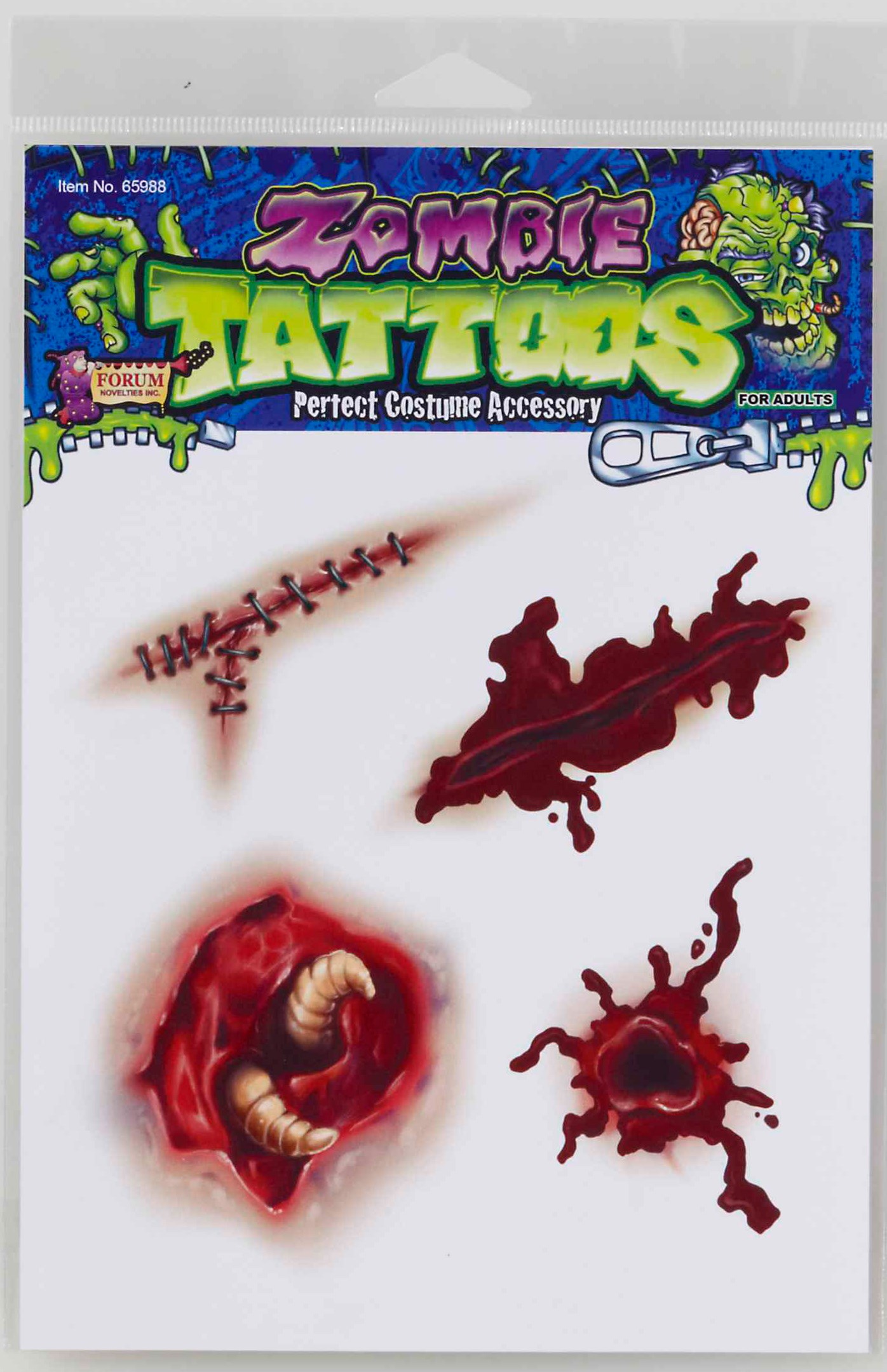 Zombie Tattoos for the 2022 Costume season.
