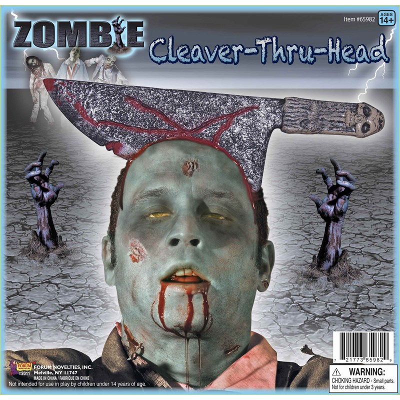 Zombie Cleaver Thru Head Adult for the 2022 Costume season.