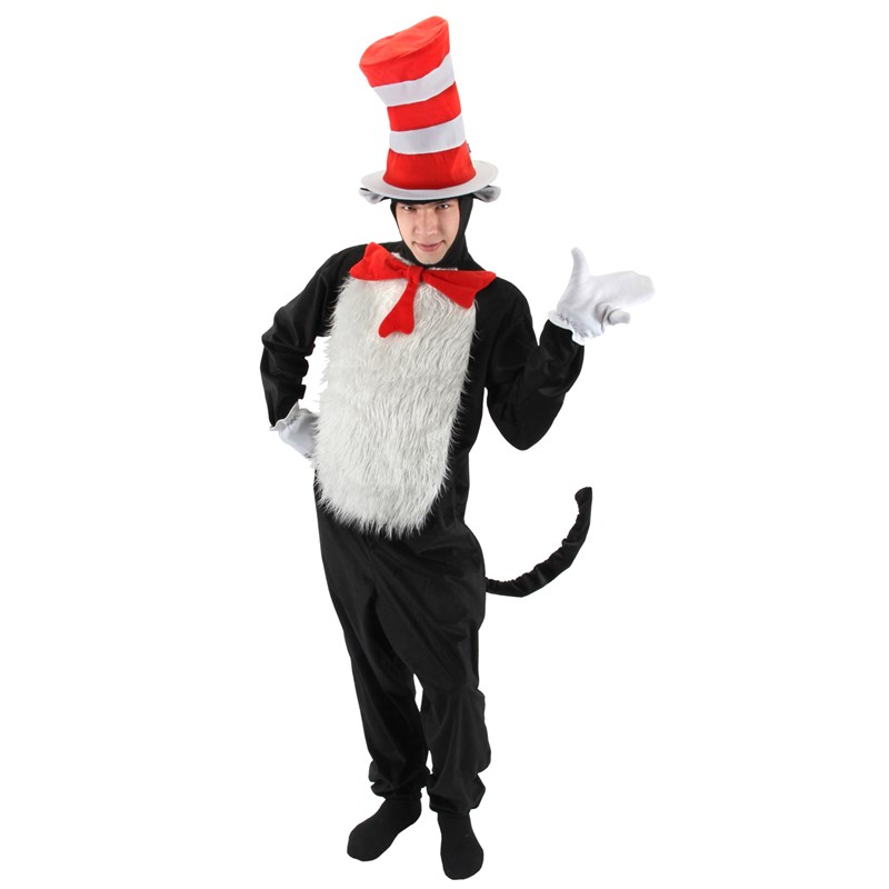 Dr. Seuss The Cat in the Hat   The Cat in the Hat Deluxe Adult Costume for the 2022 Costume season.