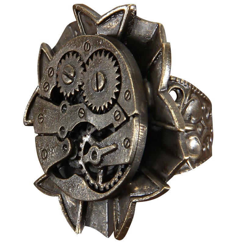 Steampunk Watch Gears Ring Adult for the 2022 Costume season.