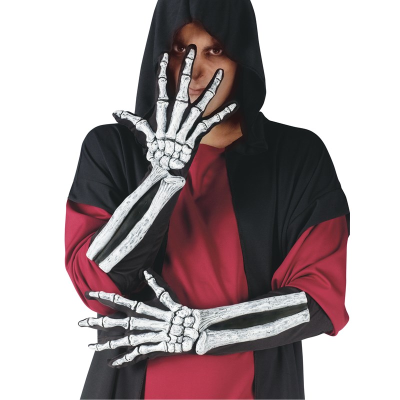 Skeleton Glove And Wrist Bone Gloves (Adult) for the 2022 Costume season.