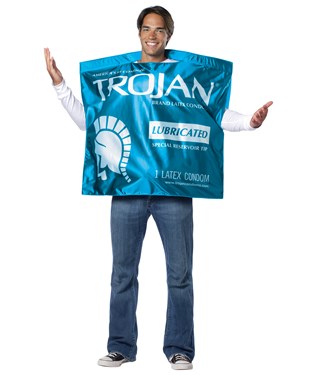 Trojan Lubricated Condom Wrapper Adult Costume