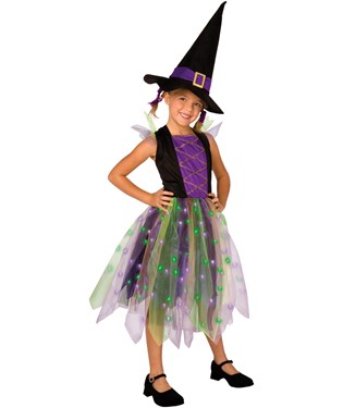 Light-Up Rainbow Witch Child Costume