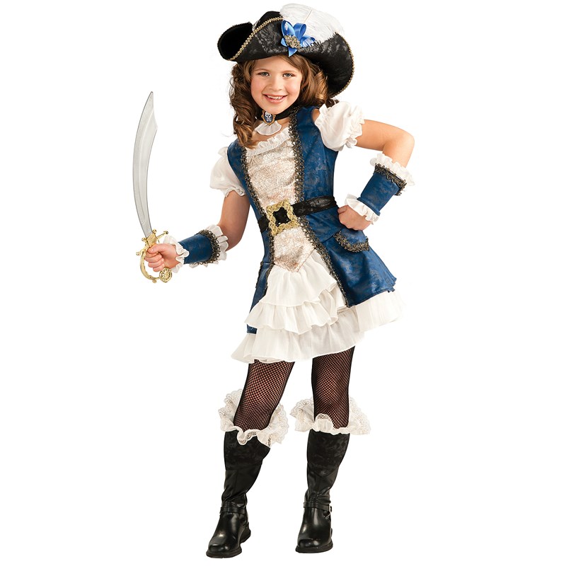 Blue Pirate Girl Child Costume for the 2022 Costume season.