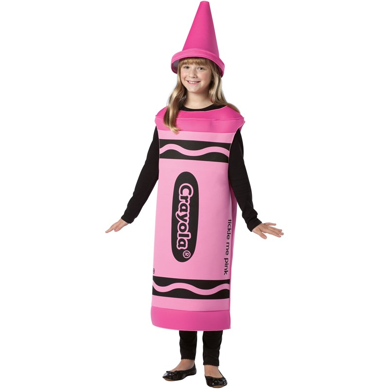 Crayola Tickle Me Pink Crayon Tween Costume for the 2022 Costume season.