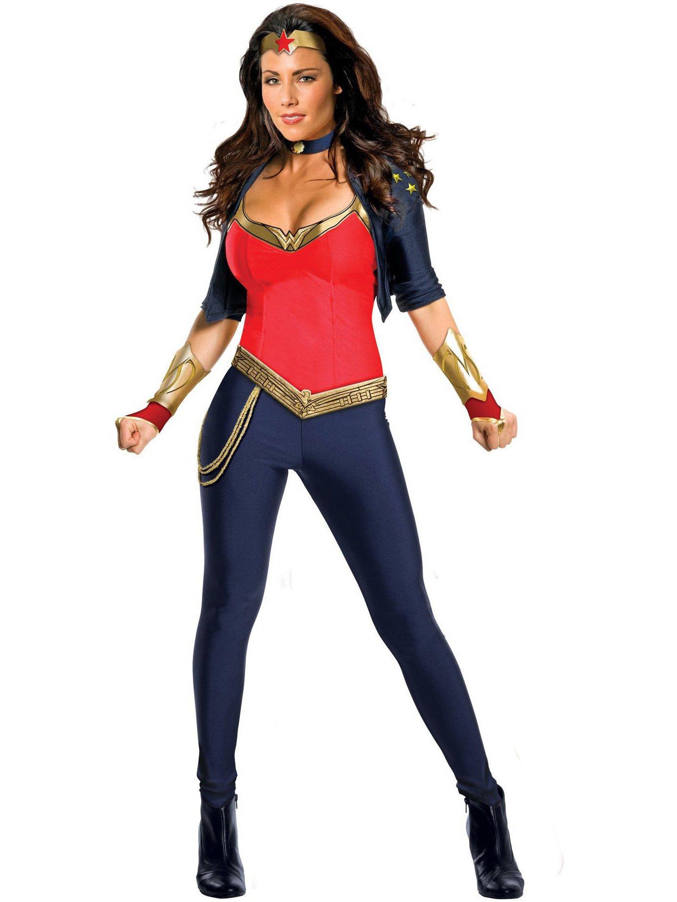  Woman Halloween Costumes on Wonder Woman Deluxe Adult Costume Includes Pants Top Jacket Belt Tiara