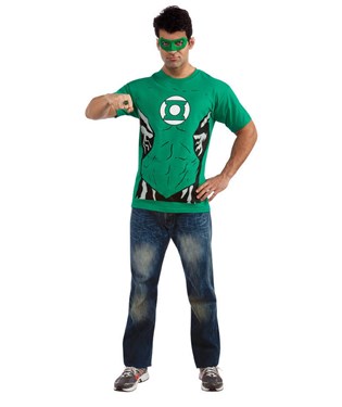 Green Lantern Male T-Shirt Adult Costume Kit