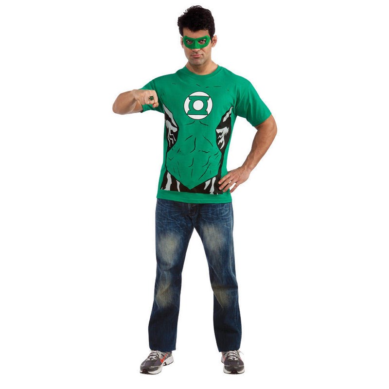 Green Lantern (Male) T Shirt Adult Costume Kit for the 2022 Costume season.