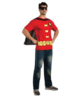 Robin Male T-Shirt Adult Costume Kit