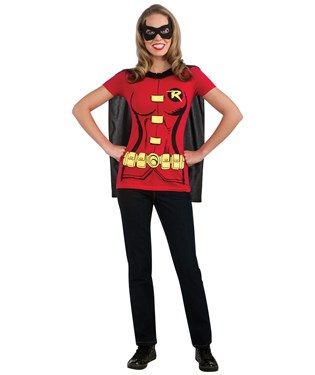 Robin Female T-Shirt Adult Costume Kit