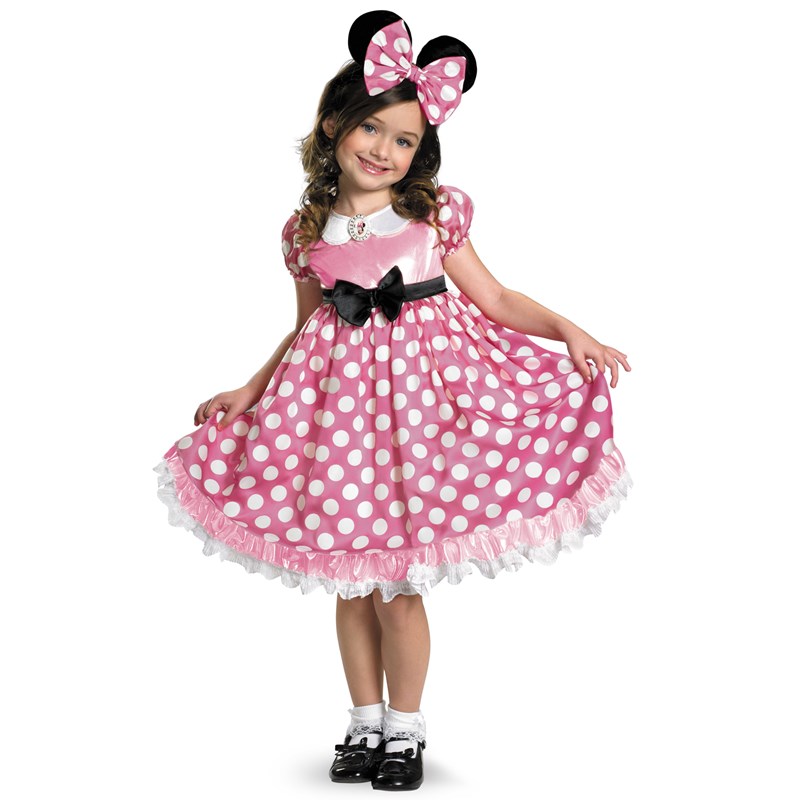 Disney Mickey Mouse Clubhouse Pink Minnie Mouse Glow in the Dark Toddler Costume for the 2022 Costume season.