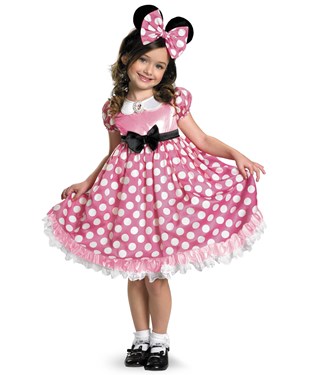 Disney Mickey Mouse Clubhouse Pink Minnie Mouse Glow in the Dark Child Costume