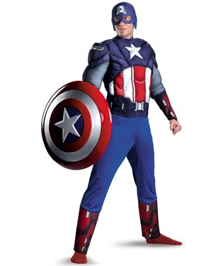 The Avengers Captain America Muscle Adult Costume