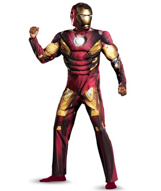 The Avengers Iron Man Mark VII Muscle Plus Adult Costume