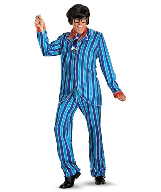 Austin Powers Carnaby Street Blue Suit Deluxe Adult Costume