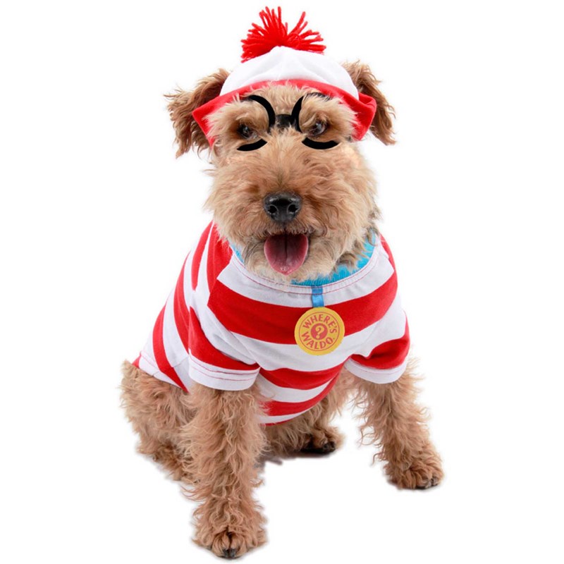 Wheres Waldo Woof Pet Costume for the 2022 Costume season.