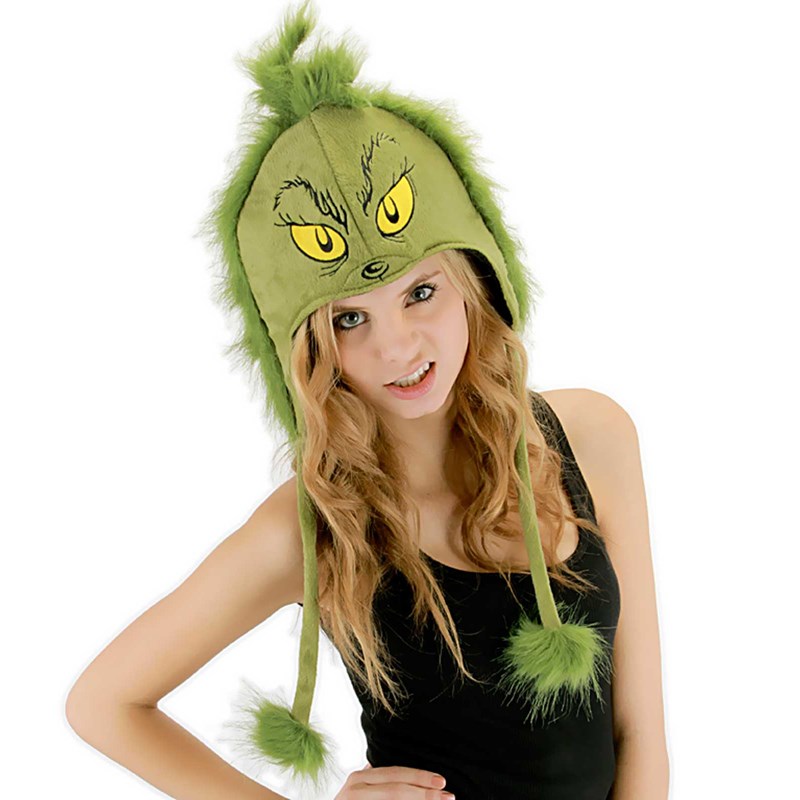 Dr. Seuss Grinch Hoodie Adult Hat for the 2022 Costume season.