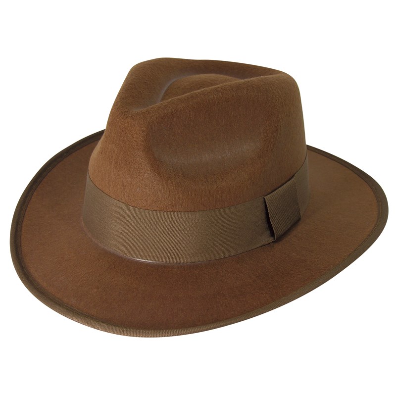 Brown Fedora Adult Hat for the 2022 Costume season.
