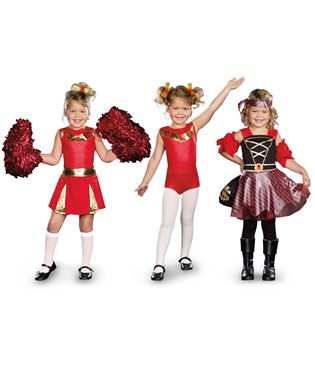 3-in-1 Cheerleader / Gymnast / Pirate Child Costume
