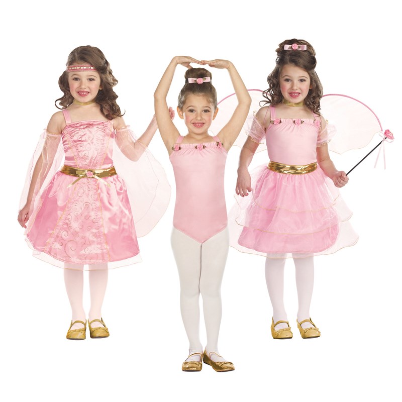 3 in 1 Renaissance Princess  and  Ballerina  and  Flower Fairy Child Costume for the 2022 Costume season.