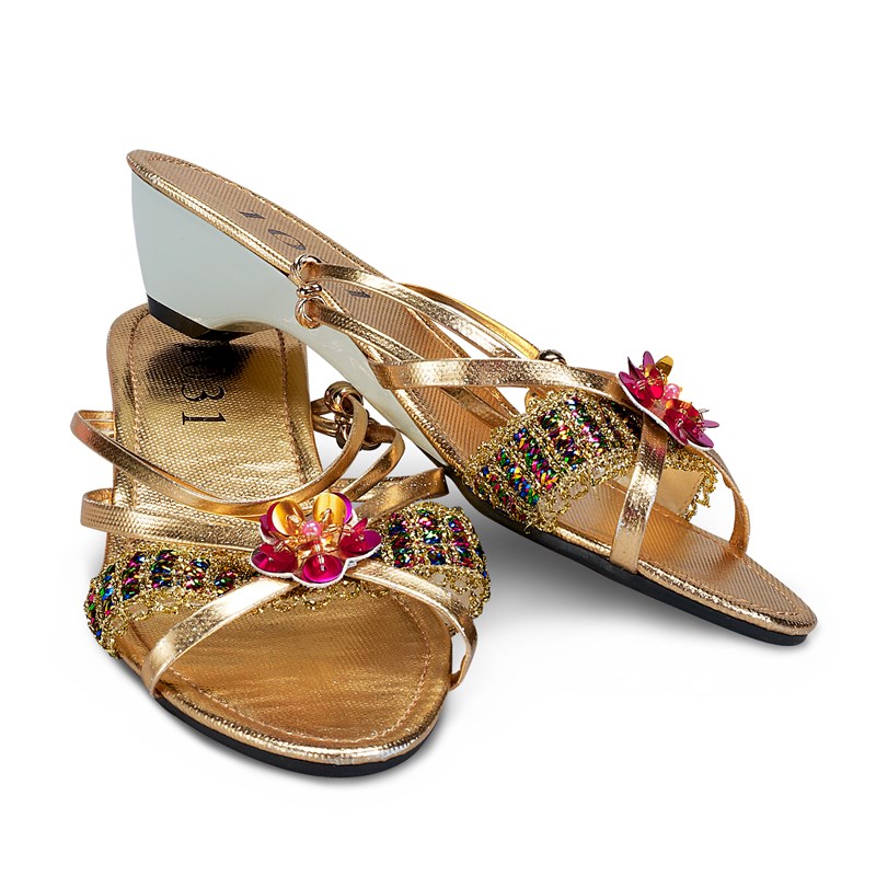 Gold Jewel Child Slippers for the 2022 Costume season.