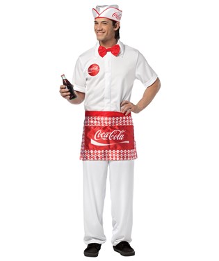 Coca-Cola - Soda Jerk Man Adult Costume