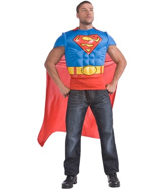 DC Comics Superman Muscle Chest Adult Costume Kit