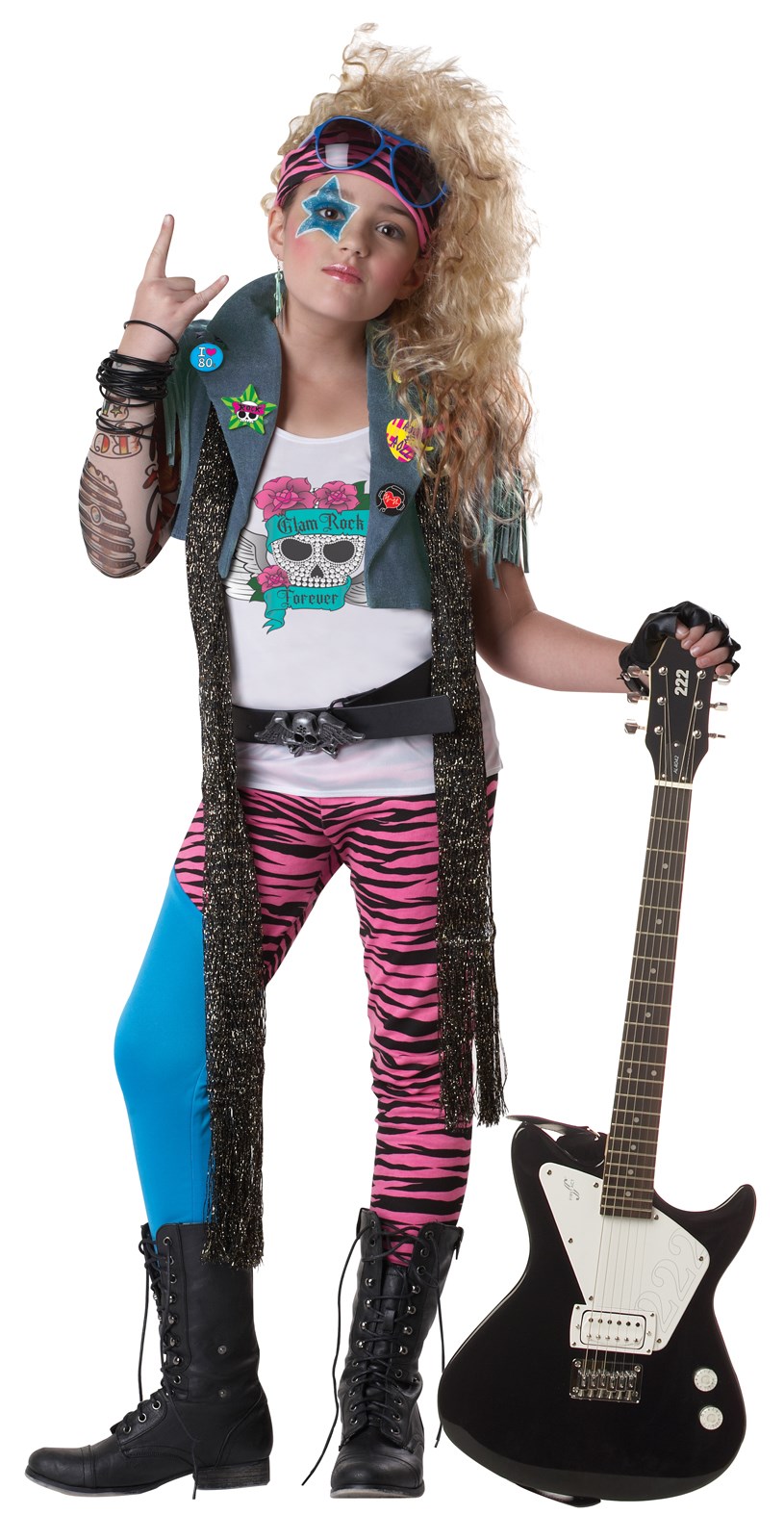 80s Glam Rocker Child Costume