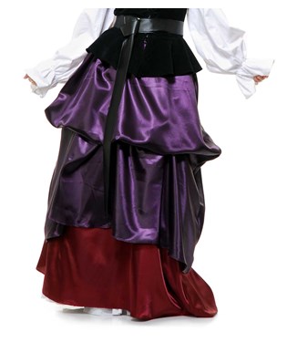 Purple and Wine Gathered Skirt Adult