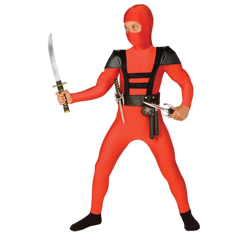 Red Fighter Ninja Child Costume for the 2022 Costume season.