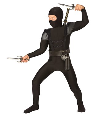 Black Fighter Ninja Child Costume