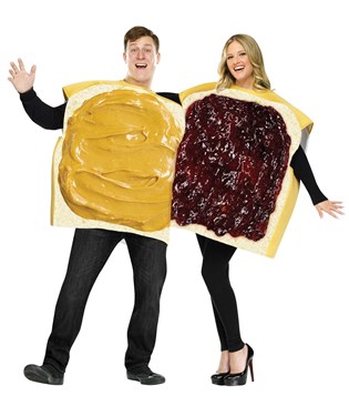 Peanut Butter And Jelly Couple Adult Costume
