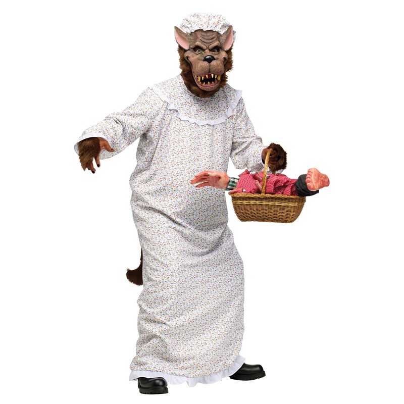Big Bad Granny Wolf Adult Costume for the 2022 Costume season.