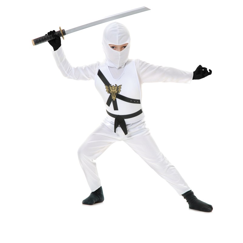 White Ninja Toddler Costume for the 2022 Costume season.