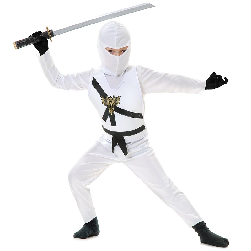 White Ninja Child Costume for the 2022 Costume season.