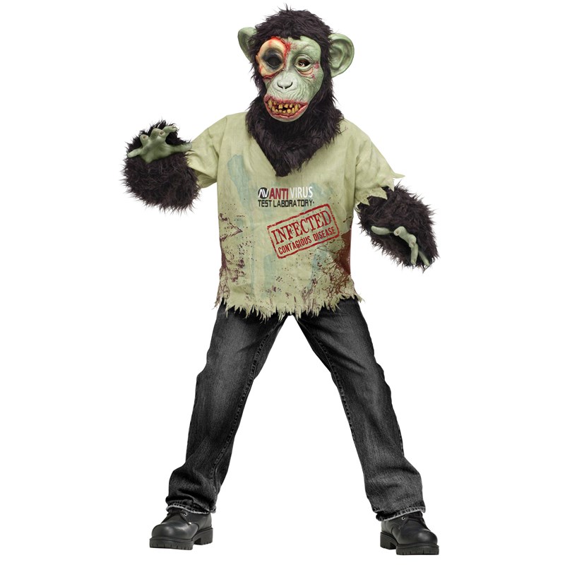 Zombie Chimp Child Costume for the 2022 Costume season.