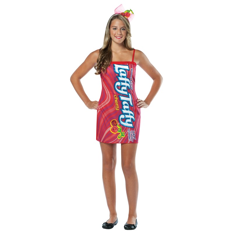 Nestle Cherry Laffy Taffy Tube Dress Teen Costume for the 2022 Costume season.