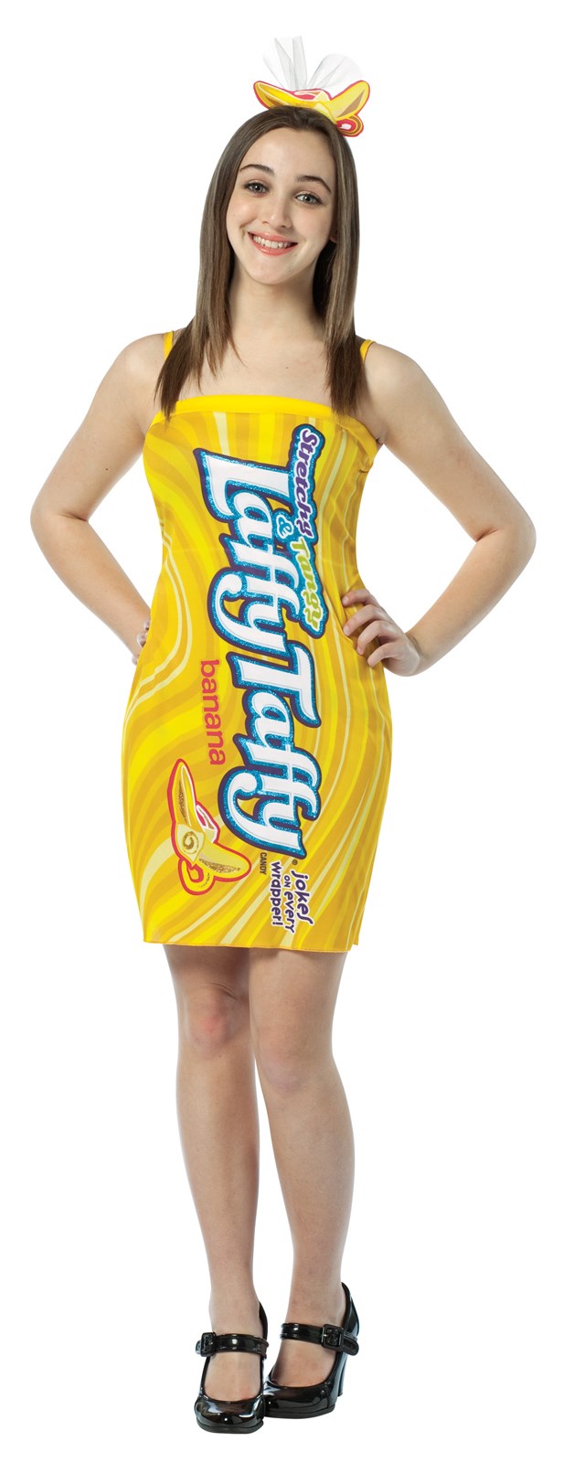 Nestle Banana Laffy Taffy Tube Dress Teen Costume