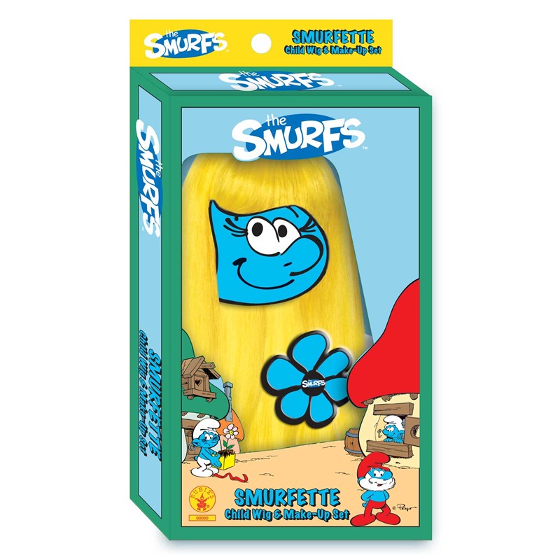 The Smurfs Smurfette Wig and Makeup Set Child for the 2022 Costume season.