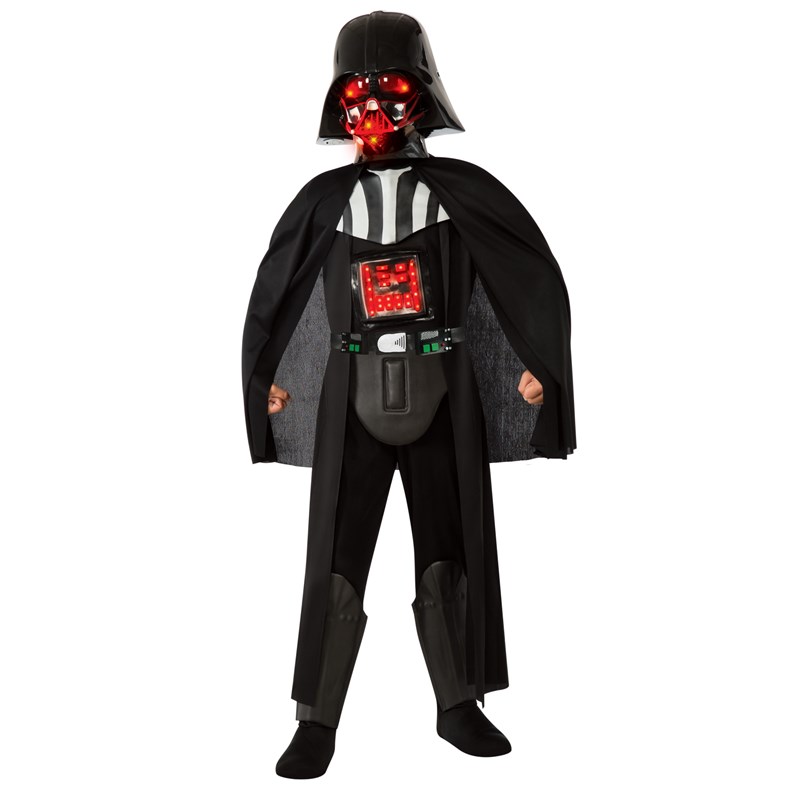 Star Wars Deluxe Light Up Darth Vader Child Costume for the 2022 Costume season.