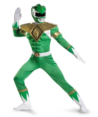 Power Rangers Green Ranger Classic Muscle Adult Plus Costume