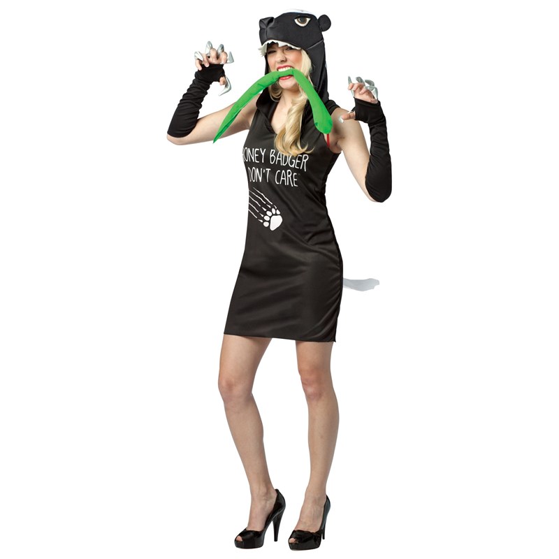 Honey Badger Dress Adult Costume for the 2022 Costume season.