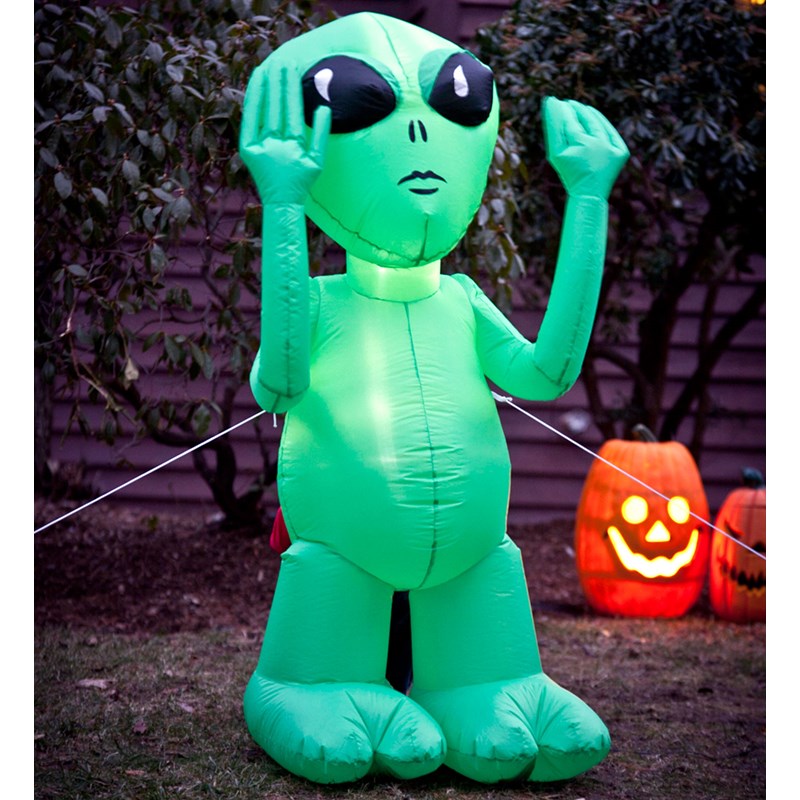 Inflatable Green Alien for the 2022 Costume season.