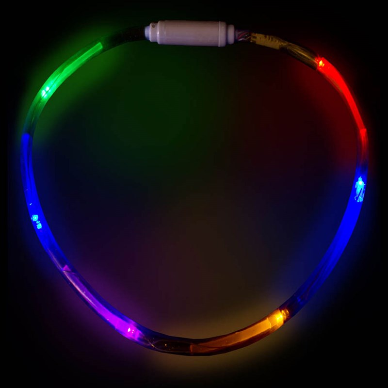 Multi Color LED Fiber Optic Necklace for the 2022 Costume season.