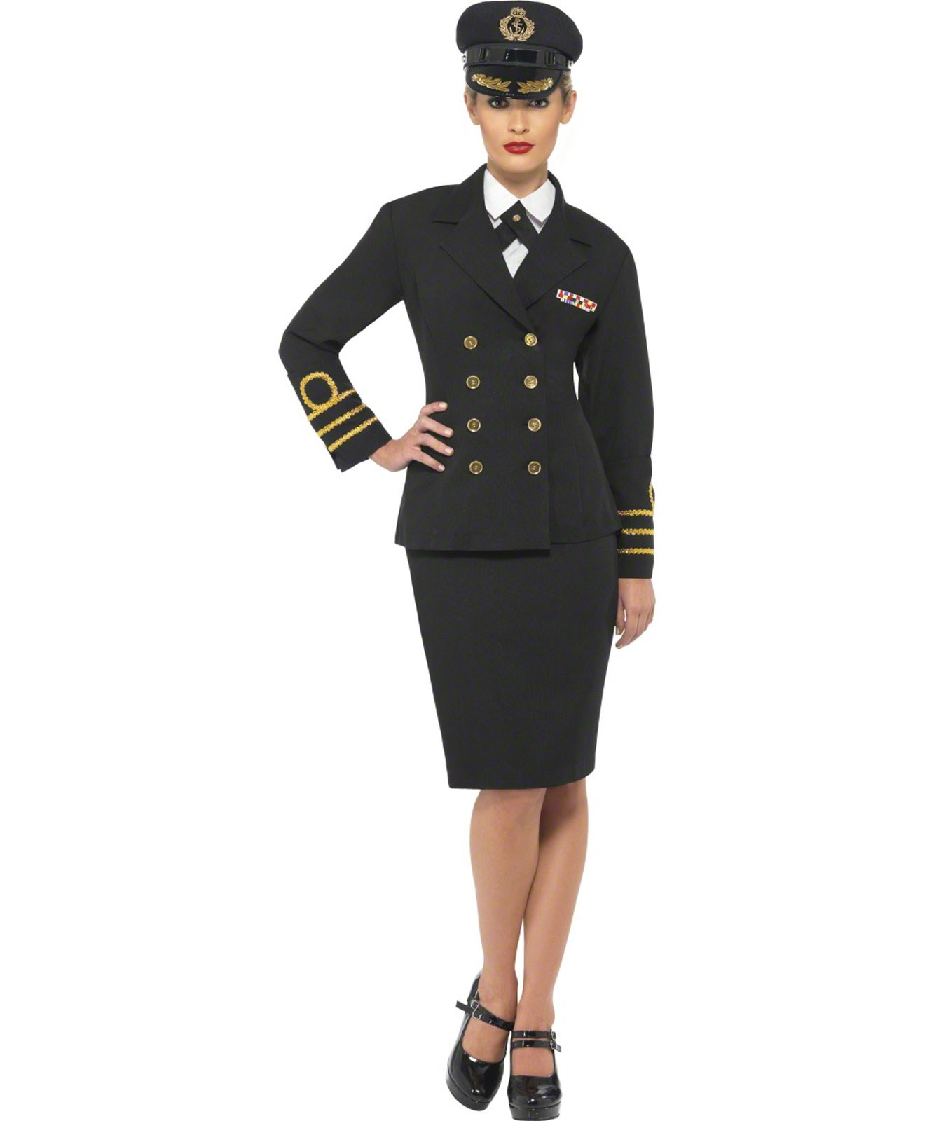 Navy Officer Plus Adult Costume